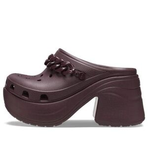 Crocs Siren Chain Clogs Dark Cherry Burgundy Size M11 Platform Unisex Mules